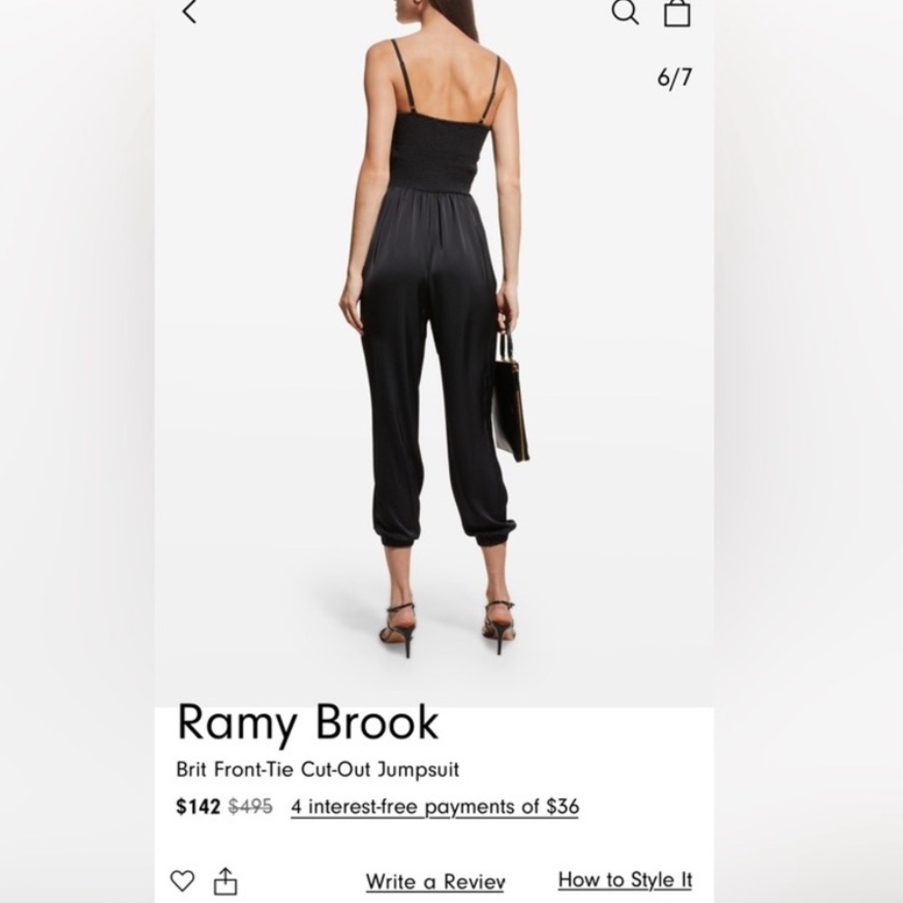 NWT Ramy Brook Brit Front Tie Cutout Jumpsuit XS - Picture 2 of 14